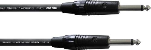 cordial lautsprecher kabel [1x klinkenstecker 6.35mm - 1x klinkenstecker 6.35 mm] 1.50m schwarz