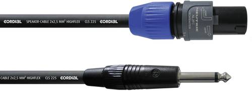 cordial lautsprecher kabel [1x typ spk-stecker - 1x klinkenstecker 6.35 mm] 2 x 2.5mmÂ² 10.00m schwa