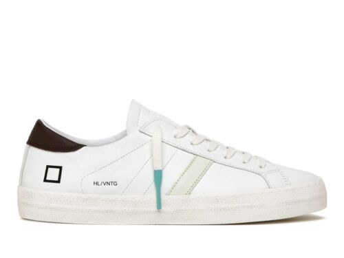 D.a.t.e. Weiße Vintage-sneaker Aus Kalbsleder 100% Original