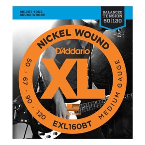 D'addario Exl160bt Nickel Balanced Tension Bass Gitarrensaiten 50-120 Medium