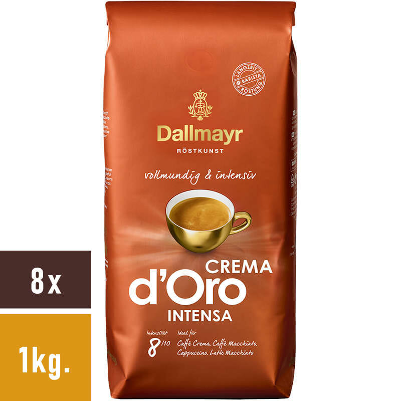 Dallmayr - Crema D'oro Intensa Bohnen - 8x 1 Kg