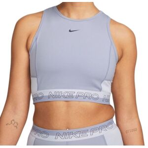 Damen Tennistop Nike Pro Dri-fit Cropped Training Tank Top - Indigo Haze/oxygen Purple/gridiron