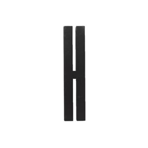 Design Letters Black Wooden Buchstabe - H - Schwarz - Höhe 12 Cm - Breite 9 Mm