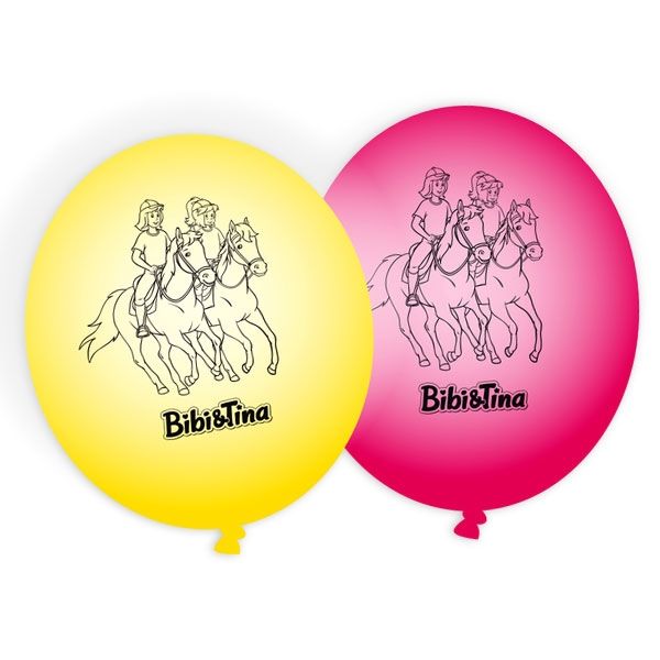 dh-konzept bibi und tina luftballons auf den pferden amadeus & sabrina, 8 stÃ¼ck
