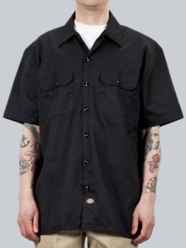 dickies kurzarmhemd - short sleeve work shirt - s bis 3xl - fÃ¼r mÃ¤nner - grÃ¶ÃŸe s - schwarz