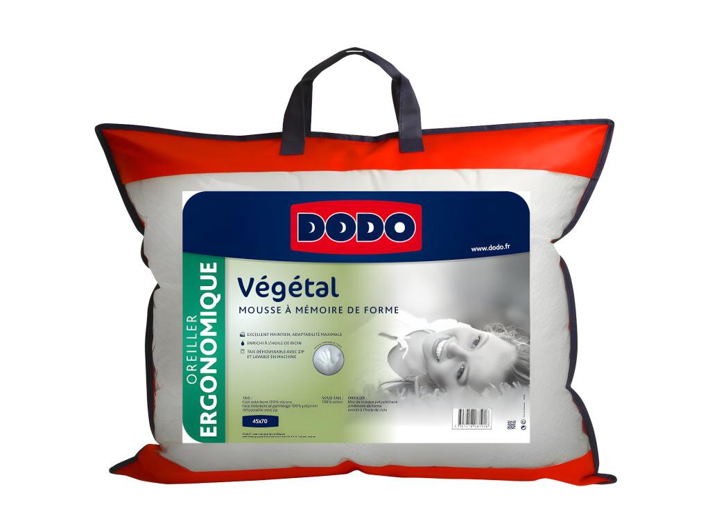 dodo ergonomisches visco-kopfkissen - 45 x 70 cm - von vegetal weiÃŸ