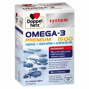 Doppelherz Omega-3 Premium 1500 System Kapseln 120 St K