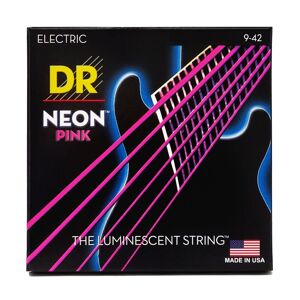 Dr Npe-9 Hi-def Neon Pink K3 Coated Electric Guitar Strings 9-42 - E-gitarrensaiten