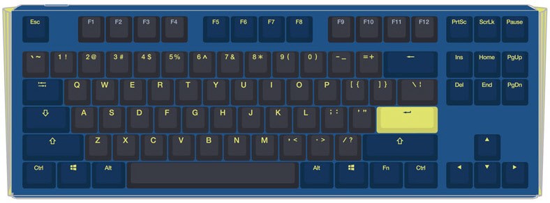 ducky one 3 daybreak tkl mx-brown (de) gaming tastatur blau