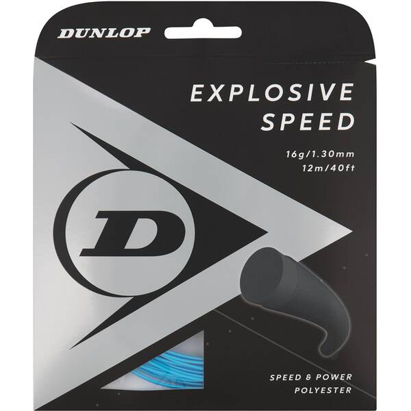 dunlop tennissaite explosive speed 12m set blau 1.30mm schwarz donna