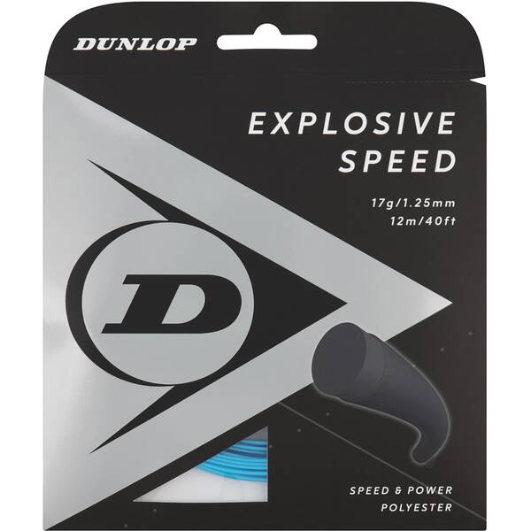 dunlop tennissaite explosive speed 12m set blau 1.25mm schwarz donna