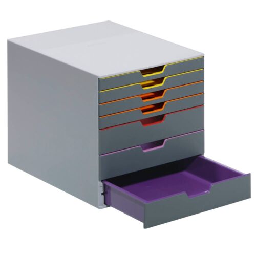 Durable Schubladenbox Varicolor 7 760727 7schubfächer Grau/farbig