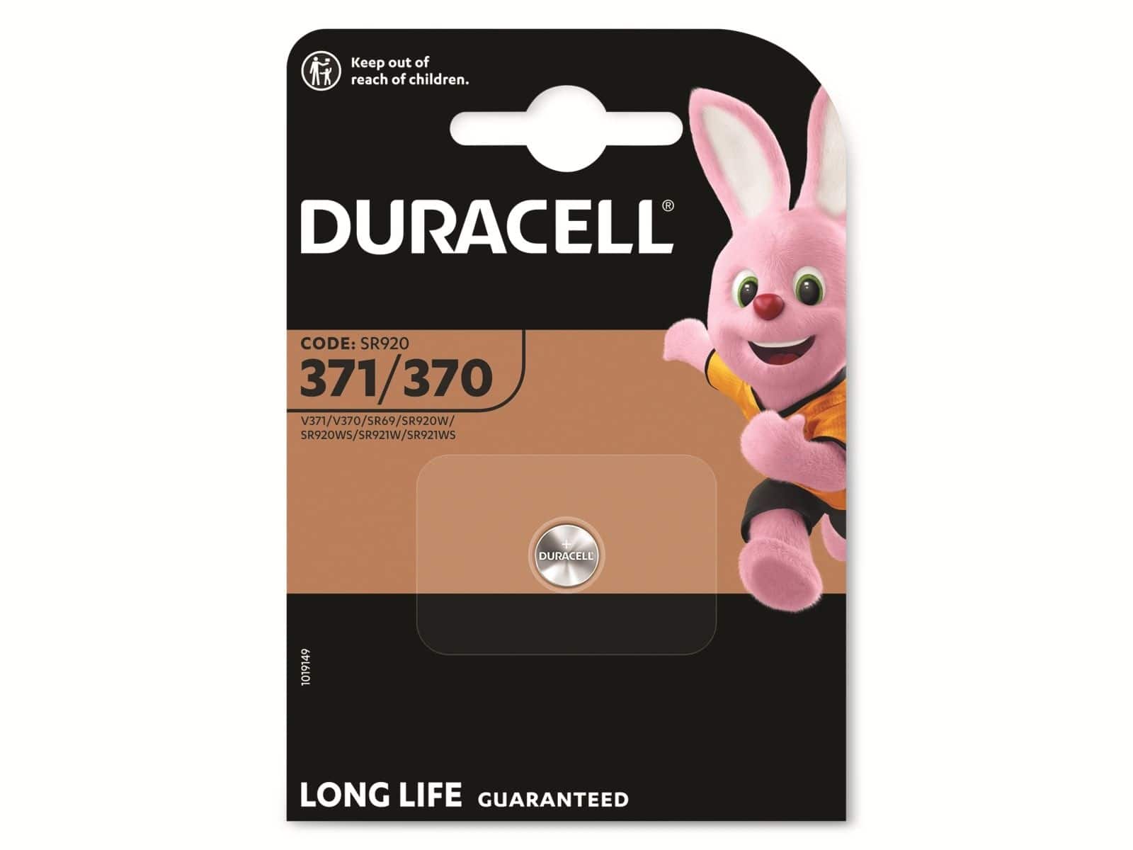 Duracell 371/370 1,5v Silberoxid-knopfzellen 1er Blister - Menge Wählbar -