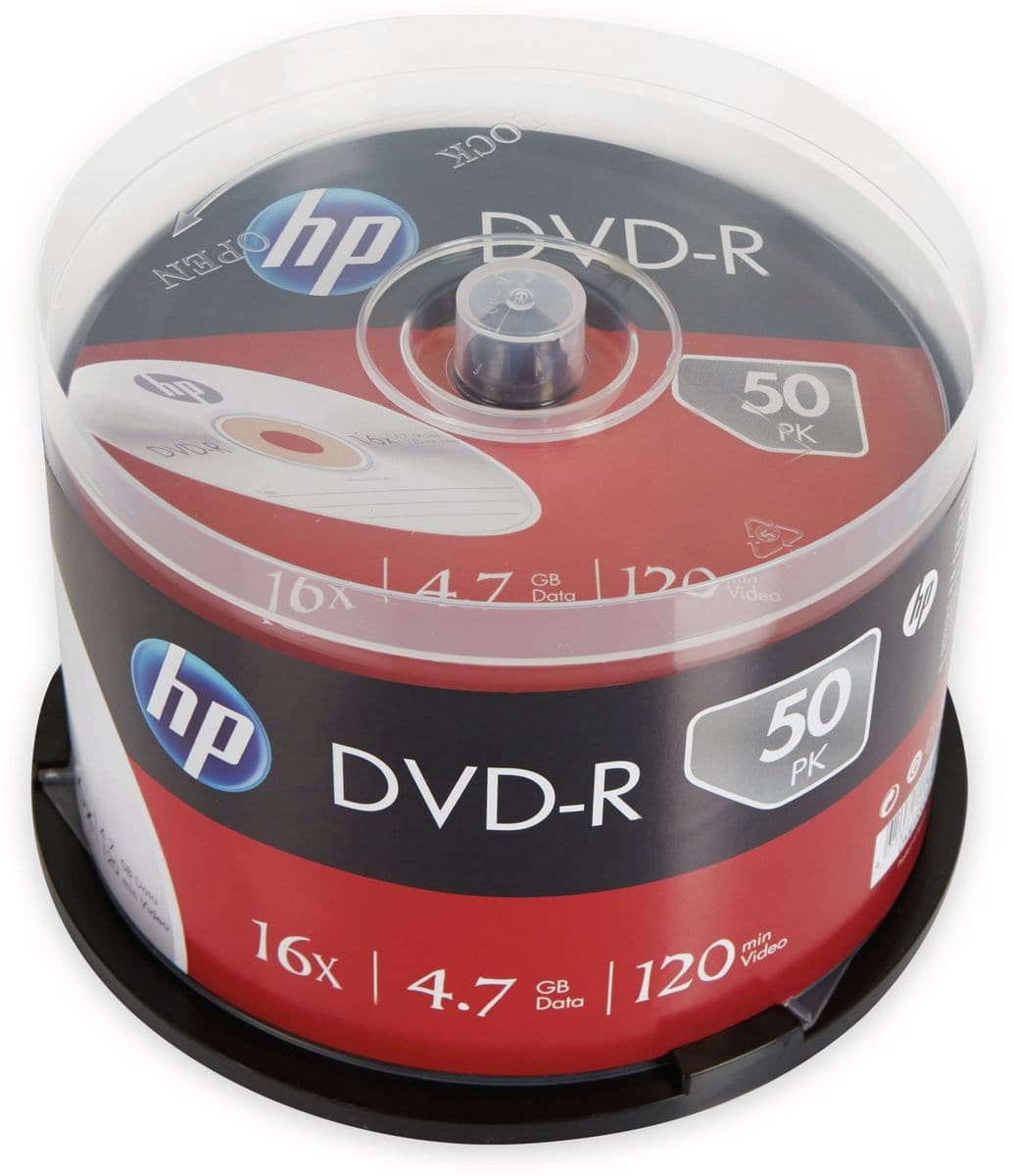  Dvd-r Hp 50 Unità 4,7 Gb 16x (50 Unità)