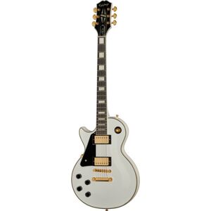 E-gitarre Lefthand Epiphone Les Paul Custom Alpine White Lefthand Linkshändergit