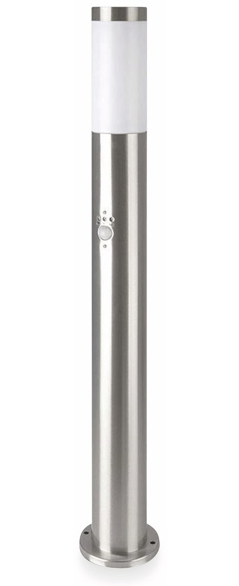E27 Bollard Lamp 80cm With Pir Sensor Stainless Steel Satin Nickel Ip44