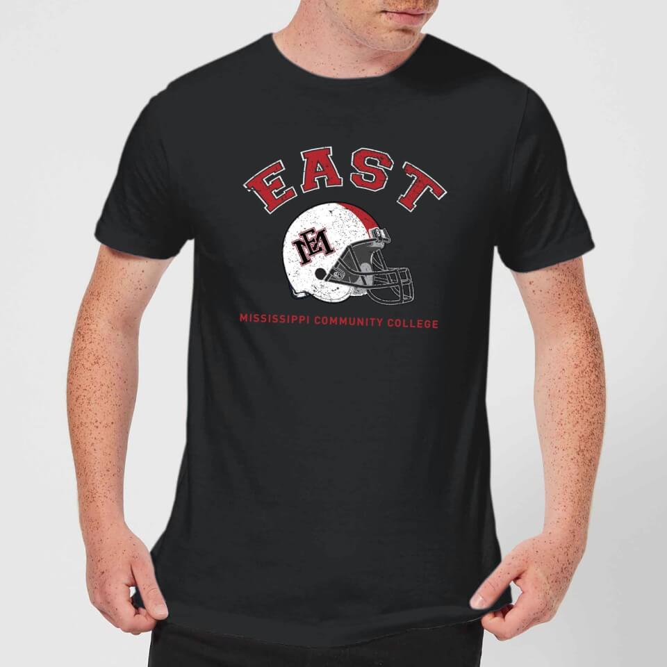 east mississippi community college helmet mens t-shirt - black - s - schwarz