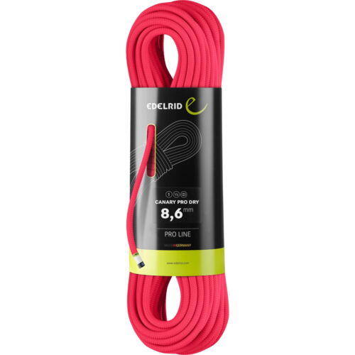 Edelrid - Canary Pro Dry 8,6 Mm Neon-green 40m Kletterseil Einfach Halb Zwilling