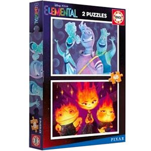 Educa Puzzlespiel - 2x48 - Elemental - Educa - One Size - Puzzlespiele