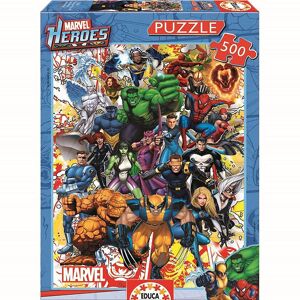 Educa Puzzlespiel - Marvel Helden - 48x34 Cm - 500 Teile - Educa - One Size - Puzzlespiele