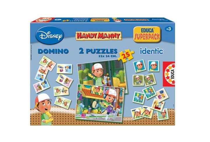educa superpack 4 in 1 - handy manny 25 teile puzzle -14406 uomo
