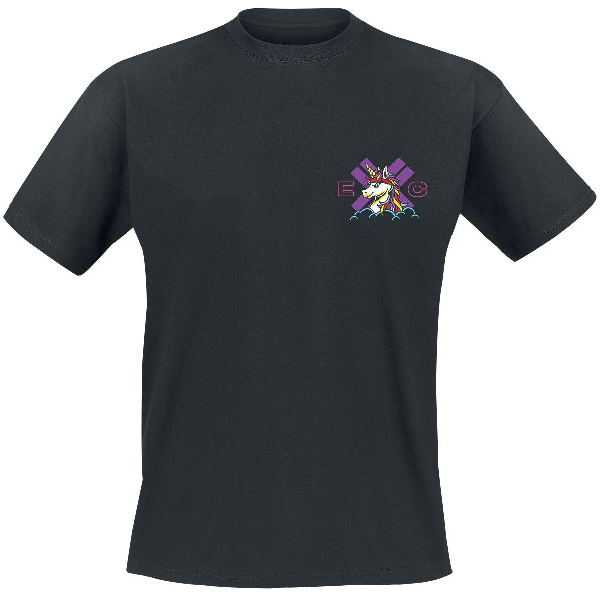 electric callboy t-shirt - spaceman unicorn - s bis 3xl - fÃ¼r mÃ¤nner - grÃ¶ÃŸe xxl - - lizenziertes merchandise! schwarz uomo