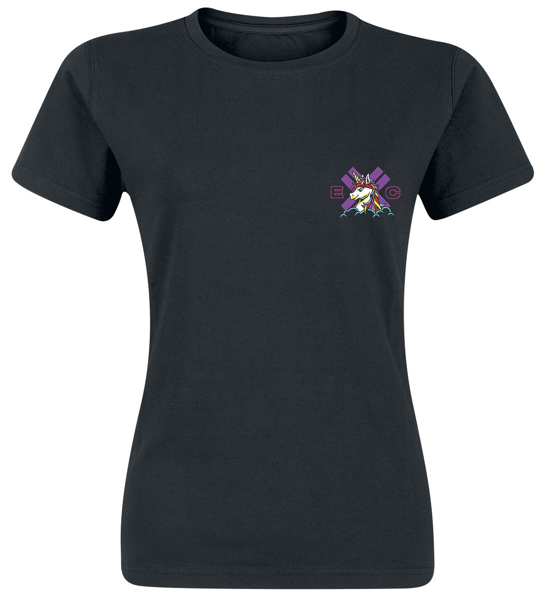electric callboy t-shirt - spaceman unicorn - m bis xxl - fÃ¼r damen - grÃ¶ÃŸe xxl - - lizenziertes merchandise! schwarz donna