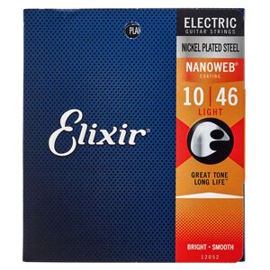 Elixir 12052 Nanoweb Super Light 10-46 E-gitarrensaiten 1-3 Packungen