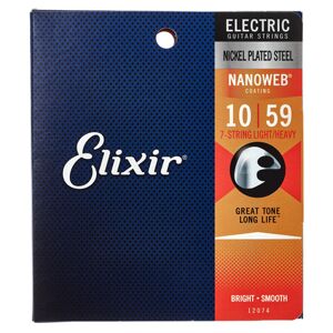 Elixir 12074 Nanoweb Heavier 10-52 7-saitige E-gitarrensaiten 1-3 Packungen