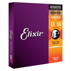 Elixir 16102 Phosphor Nanoweb Light 13-56 Akustikgitarrensaiten 1-3 Packungen