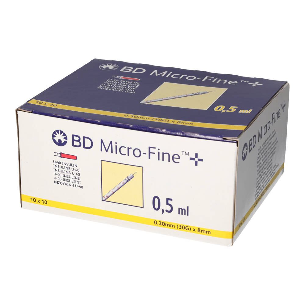 embecta gmbh bd micro-fine+ insulinspr.0,5 ml u40 8 mm
