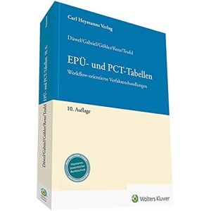 EpÜ- Und Pct-tabellen (broschierte Ausgabe) Workflow-orientierte Verfahre 337873