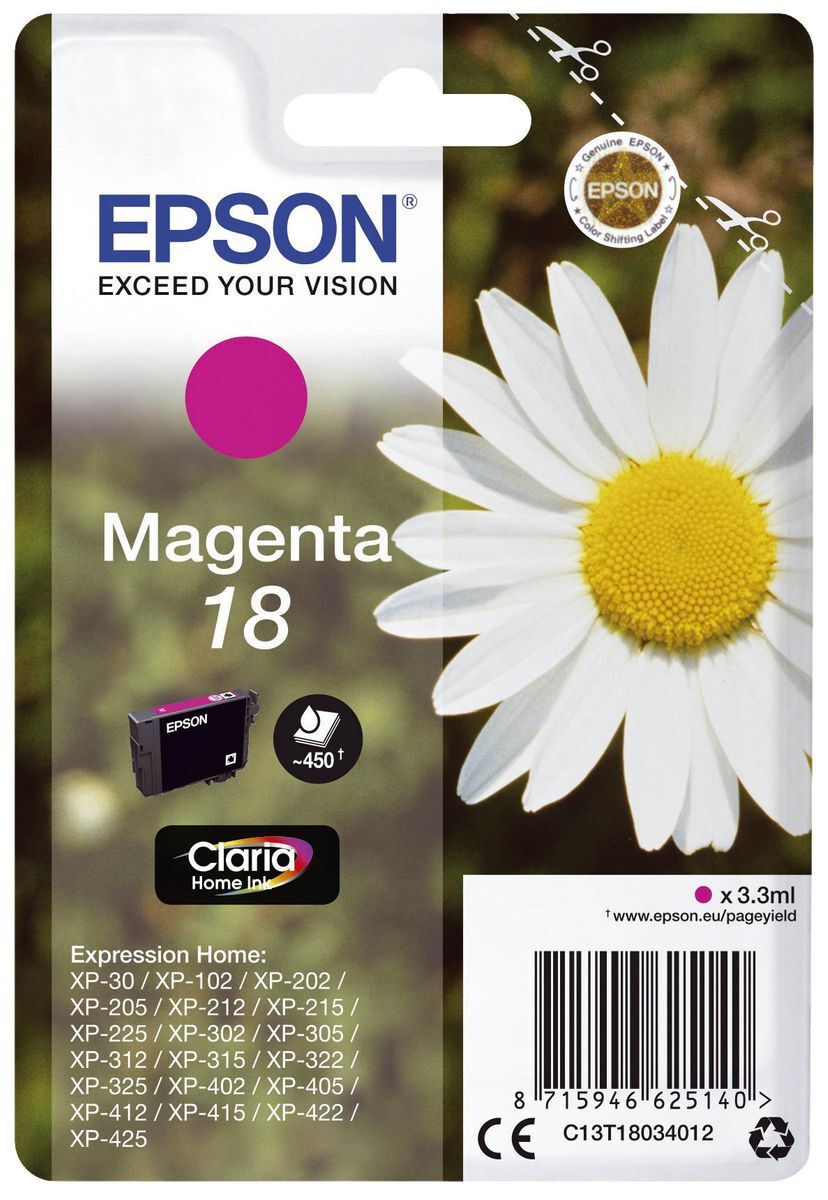 epson original tintenpatrone magenta (c13t18034012,18,t1803,t18034012)