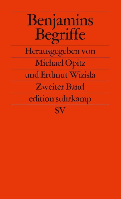 Erdmut Wizisla; Michael Opitz / Benjamins Begriffe