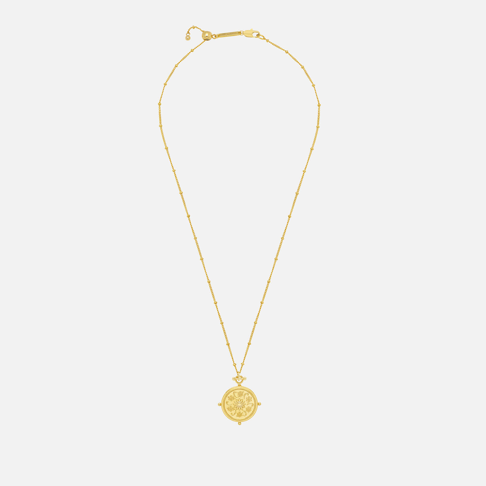estella bartlett -plated floral coin necklace gold