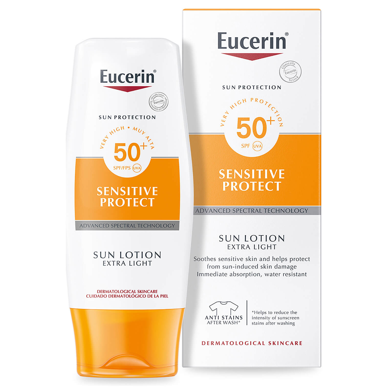 eucerin schutz für das gesicht sun lotion extra light sensitive protect fps 50+