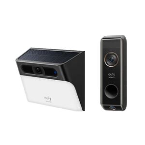 Eufy Video Doorbell S330 Add-on Unit + Solar Wall Light Cam S120 Schwarz - Schwarz