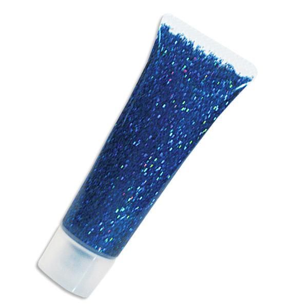 eulenspiegel glitzergel, blau-juwel, (holographisch), blaue glitter schminke, hoch pigmentiert, feine qualitÃ¤t, 18ml tube