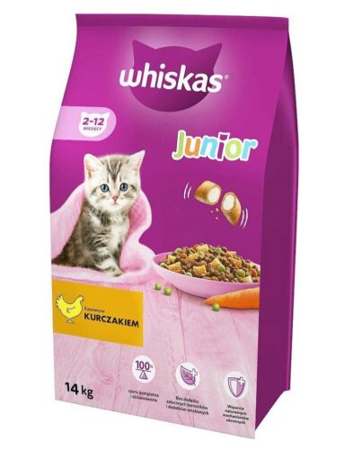 (eur 3,37 /kg) Whiskas Junior Huhn (2-12) Kätzchenfutter Mit Knackits: 2 X 14 Kg