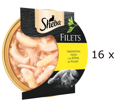 (eur 32,34 / Kg) Sheba Feine Filets Huhn Hühnchenbrustfilet Snack: 96 X 60 G