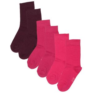 Ewers - Socken Essential 6er-pack In Pflaume/phlox/himbeere, Gr.35-38