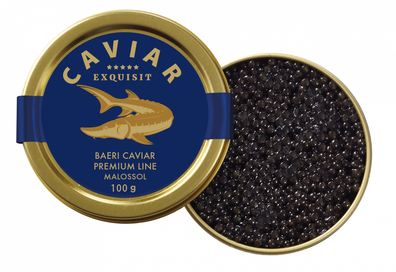 exquisit baeri caviar premium linie malossol, 100g