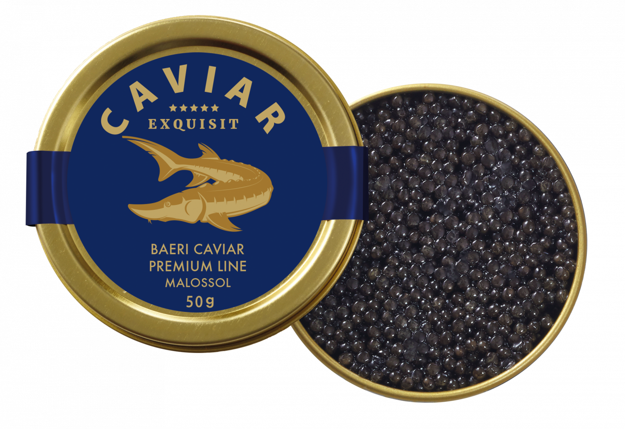 exquisit baeri caviar premium linie malossol, 50g