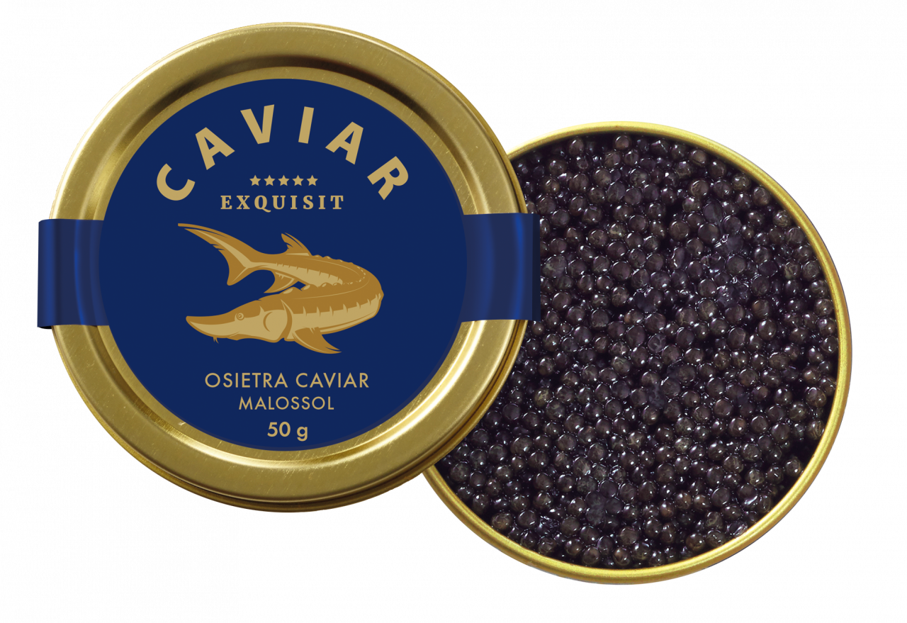 exquisit osietra caviar premium linie malossol, 50g
