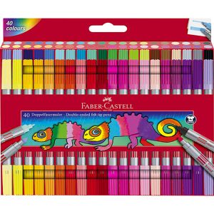 Faber-castell Pencil Case Of 40 Double Tip Colours (us Import)