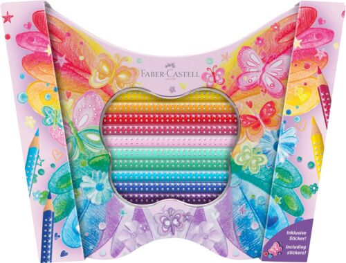 Faber-castell Sparkle Colour Pencil Gift Set - Butterfly - New