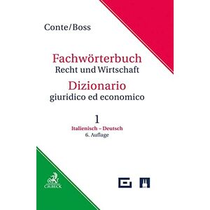 Fachwörterbuch Recht Und Wirtschaft Band 1: Italienisch - Deutsch, Giusepp ...