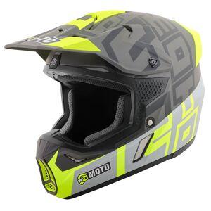 Fc-moto Merkur Flex Motocross Helm - Schwarz Gelb - Xs - Unisex