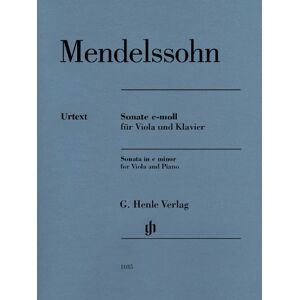 Felix Mendelssohn Bartholdy - Gebraucht Sonate C-moll Für Viola Und Klavier: Besetzung: Viola Und Klavier (g. Henle Urtext-ausgabe) - Preis Vom 12.05.2024 04:50:34 H