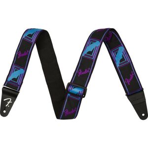 Fender Neon Monogrammed Strap Purple/blue - Gitarrengurt